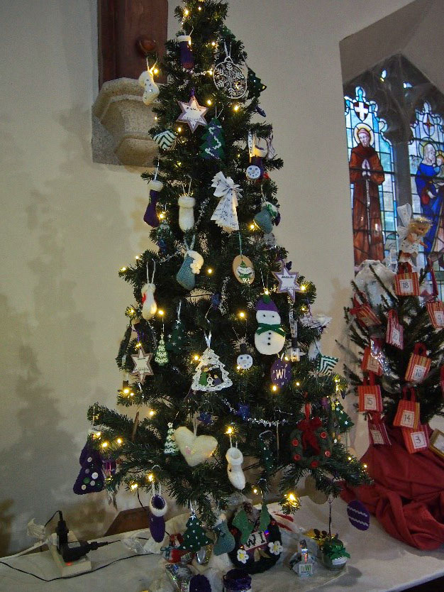 St Dennis WI Takes Part in Festival of Christmas Trees CORNWALL